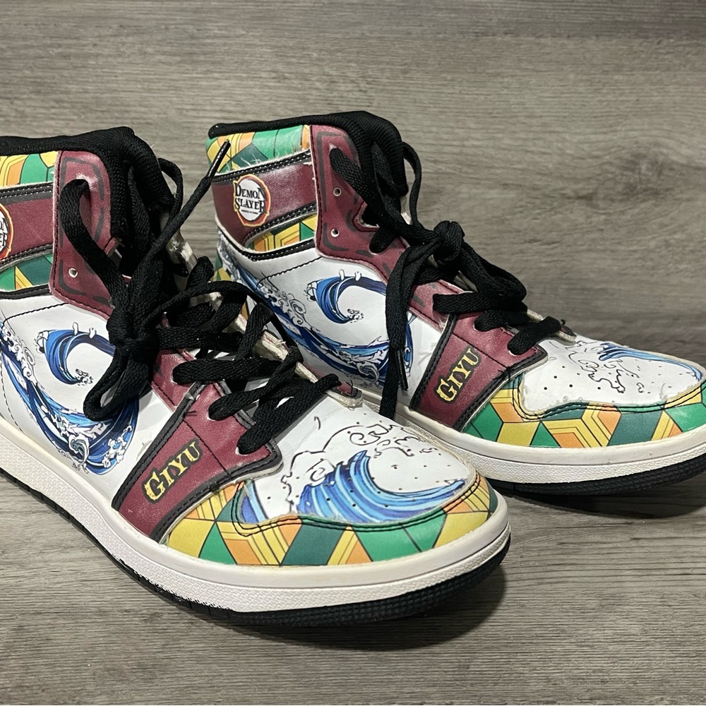 Demon Slayer Giyu Anime Shoes Cosplay Sneakers USA Sizes M 6  /  W 8